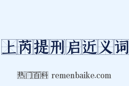 上芮提刑启近义词是什么意思的图片